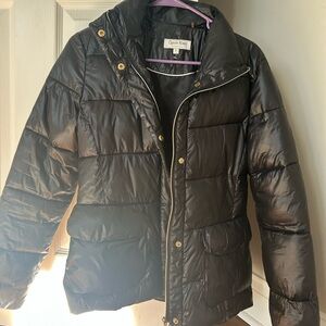 Calvin Klein Shiny Black Puffer Jacket